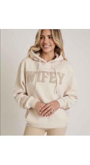 Hættetrøje beige  Hættetrøje beige